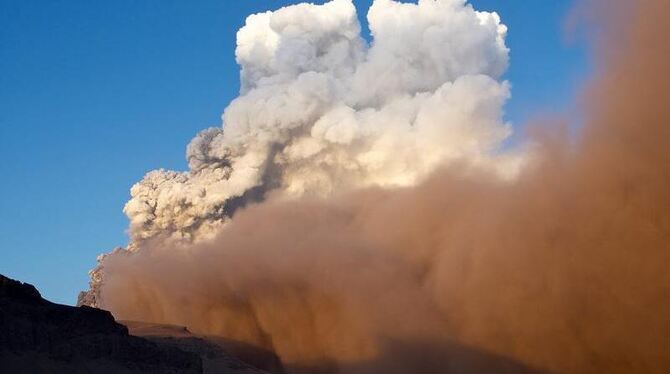 Die isländische Vulkanasche legte den Luftverkehr lahm.