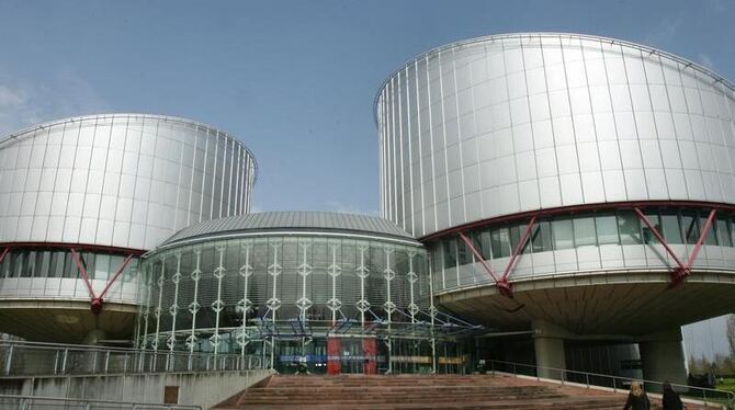 Eingangbereich des Europäischen Gerichtshofes für Menschenrechte in Straßburg.