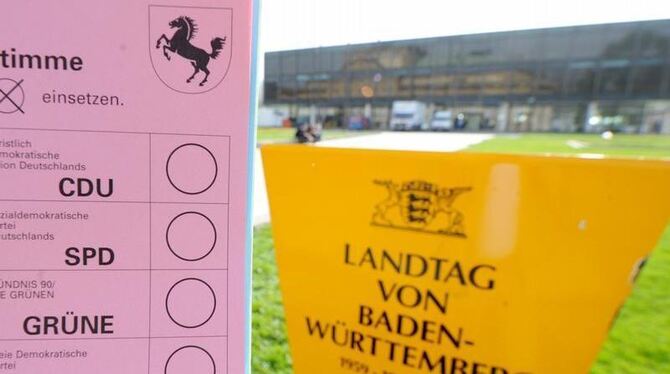 Ein Muster eines Wahlscheins für die Landtagswahl in Baden-Württemberg.