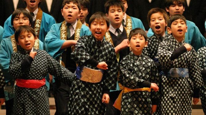 Sie musizierten mit Pep und Hingabe: die Jungs vom Hiroshima Boys Choir.