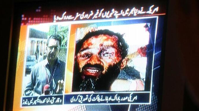 Pakistanische Fernsehsender haben Bilder veröffentlicht, die angeblich den getöteten Al-Kaida-Chefs Osama bin Laden zeigen. 