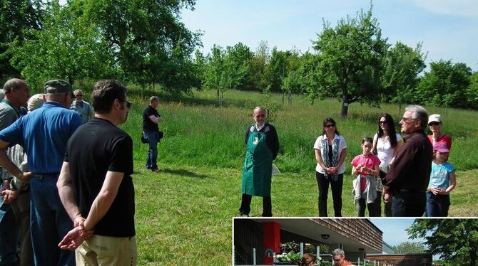 Zwei auf einen Streich: Am Samstag wurde bei Altenburg eine Streuobtswiese eingeweiht. Im Ort selbst gab es einen Blümlesmarkt.