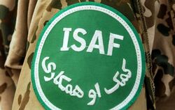 Das Abzeichen der Internationalen Schutztruppe ISAF.