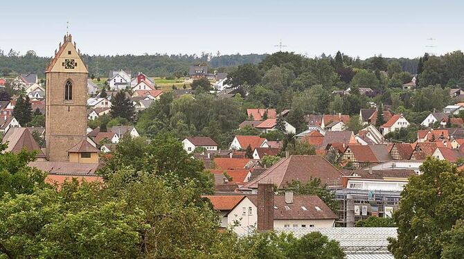Der Blick über die Steinlachgemeinde hinweg.
