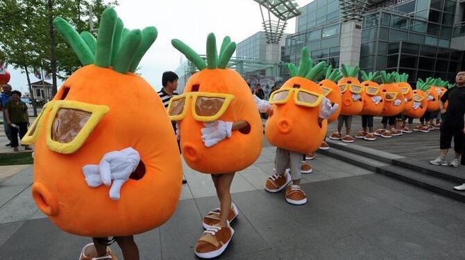 Die tanzenden Möhren in China. 