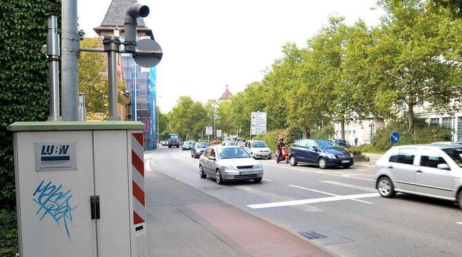 Die Messstation am Ledergraben: Auch in diesem Jahr werden die Grenzwerte für Feinstaub und Stickoxyd zum Teil erheblich übersch