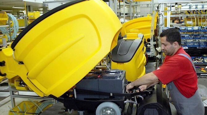 Blick in die Produktion von Kärcher.