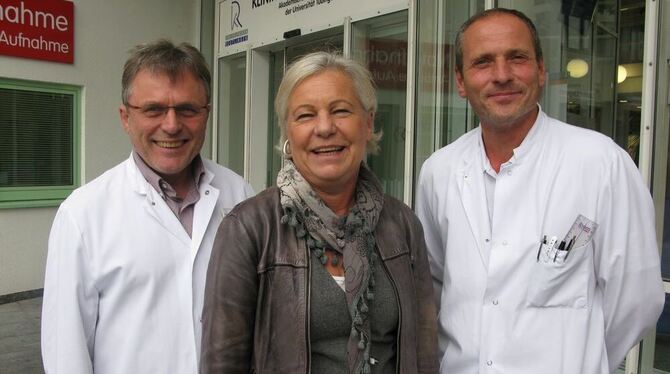 Verantwortlich für die Fachvorträge: Geriatriechef Klaus Wild (links) und der Chef der Chirurgie, Klaus Kolb, mit der Organisato