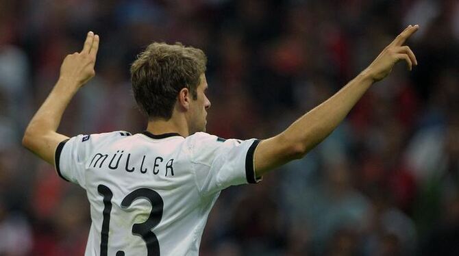 Thomas Müller steht auf der Liste für den Weltfußballer des Jahres 2011. Foto Hannibal