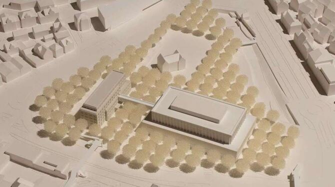 Der Entwurf des Berliner Büros Max Dudler, des Stadthallenarchitekten, greift für das Hotel die prinzipielle Gliederung der Stad