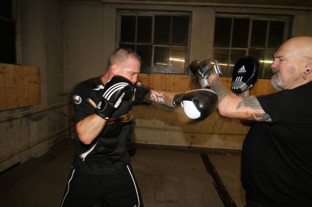 ZmS beim Boxtraining mit Björn Blaschke. Foto: Fink