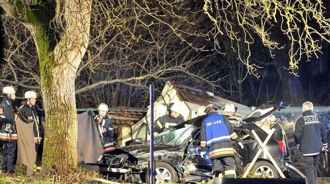 Unfall in Rottenburg. Foto: Niethammer