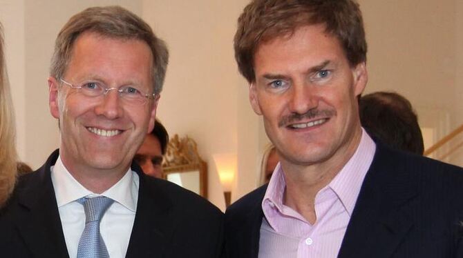 Christan Wulff, damals Ministerpräsident von Niedersachen, im Jahr 2009 bei der Feier zum 50. Geburtstag des AWD-Gründers Car