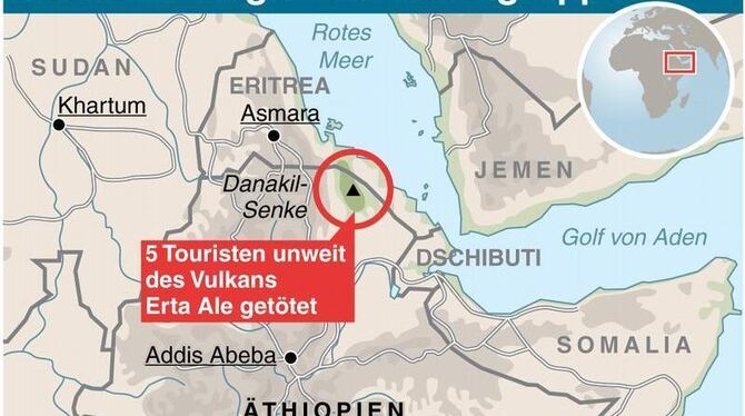 Eine Reisegruppe ist in Äthiopien überfallen worden.