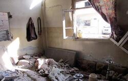 Zerstörtes Haus in Homs. Undatiertes Foto des oppositionellen Netzwerkes Local Coordination Committees in Syria