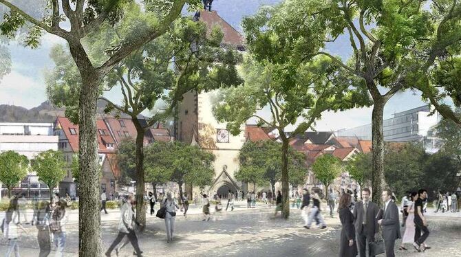 So soll der künftige Bürgerpark aussehen. GRAFIK: KIENLE