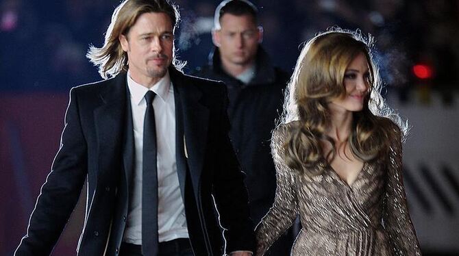 Angelina Jolie wird von Brad Pitt begleitet. Foto: Hannibal Hanschke