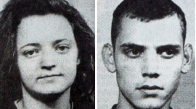 Eine Kombo aus Reproduktionen der Ostthüringer Zeitung aus dem Jahr 1998 zeigt Fahndungsbilder von Beate Zschäpe (v.l.) und U