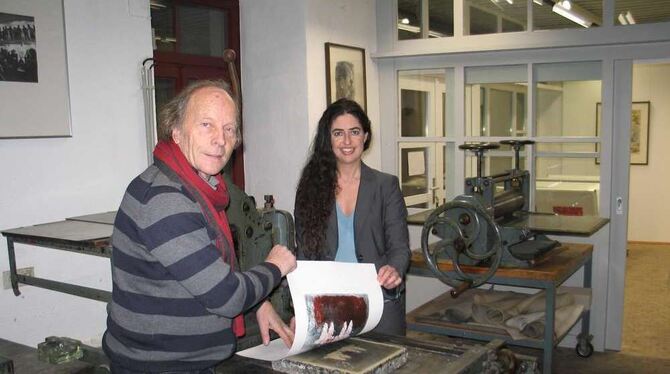 Mehr Möglichkeiten für eigene Produktion und für Ausstellungen: Dieter Luz und Cornelia Szelényi.  GEA-FOTO: -JK