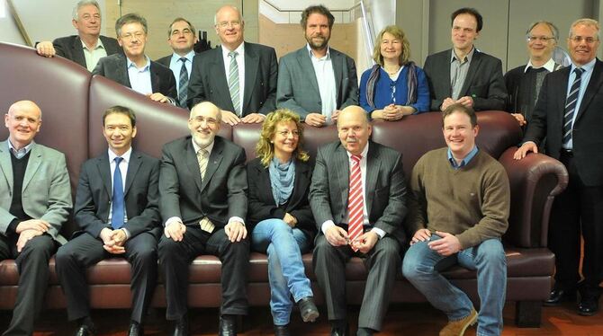 Die prominenten Akteure des Gustav-Werner-Tags in der City-Kirche mit dem Vorstandsvorsitzenden der Bruderhaus-Diakonie, Pfarrer Die prominenten Akteure des Gustav-Werner-Tags in der City-Kirche mit dem Vorstandsvorsitzenden der Bruderhaus-Diakonie, Pfarrer