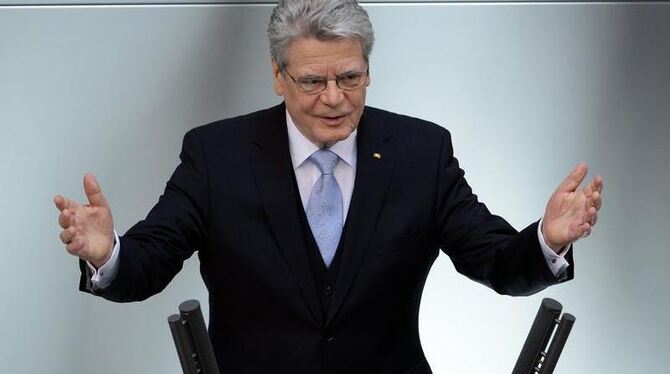 Der neue Bundespräsident Gauck ruft die Menschen zu Mut und Zuversicht auf. Foto: Britta Pedersen