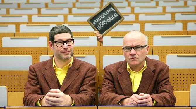 Die Dozenten der »Frankfurter Hörschule«: (von links) Matthias Westerweller und Klaus Walter. Foto: pr