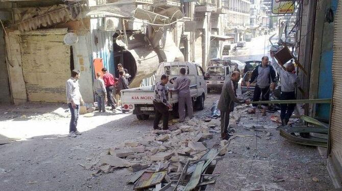 Zerstörungen in der syrischen Stadt Hama. Foto: LCC