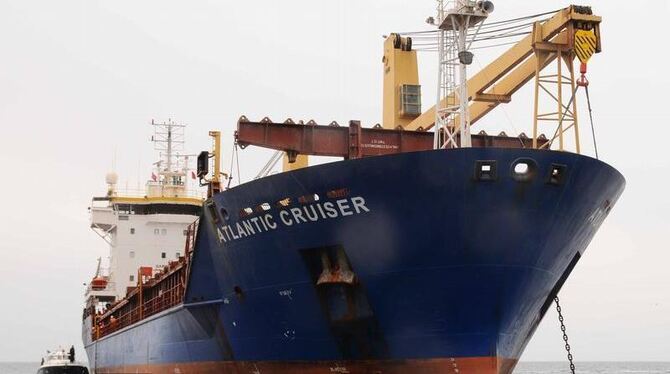 Die »Atlantic Cruiser« im Hafen der türkischen Stadt Hatay. Foto: Ömer Soylu/Anadolu