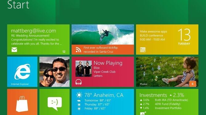 Das Metro-Design von Microsoft Windows 8. Das Metro-Design von Microsoft Windows 8.