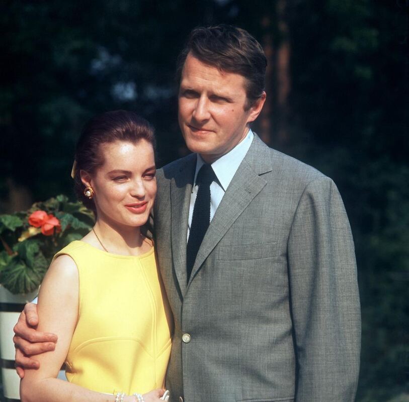 Romy Schneider und ihr damaliger Ehemann Harry Meyen (undatiertes Archivfoto). 1966 heiratete Schneider den 14 Jahre älteren Reg Romy Schneider und ihr damaliger Ehemann Harry Meyen (undatiertes Archivfoto). 1966 heiratete Schneider den 14 Jahre älteren Reg