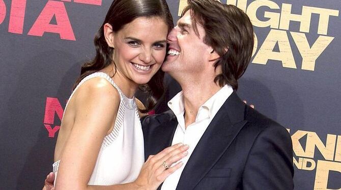 So nah scheinen Katie Holmes und Tom Cruise schon lang nicht mehr zu sein. Foto: Jose Manuel Vidal