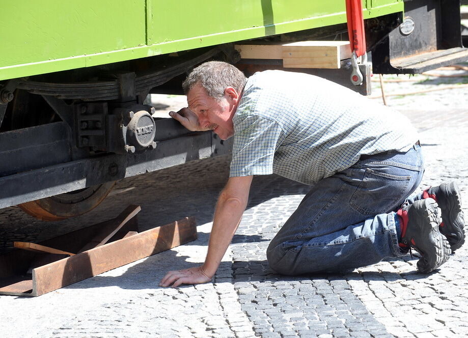 Straßenbahn wird Straßencafe