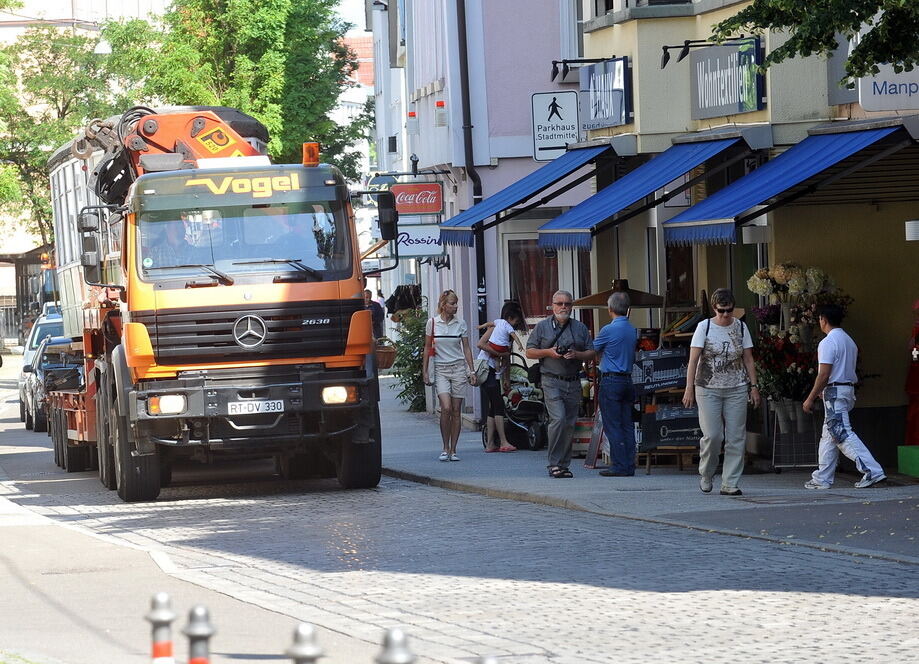 Straßenbahn wird Straßencafe