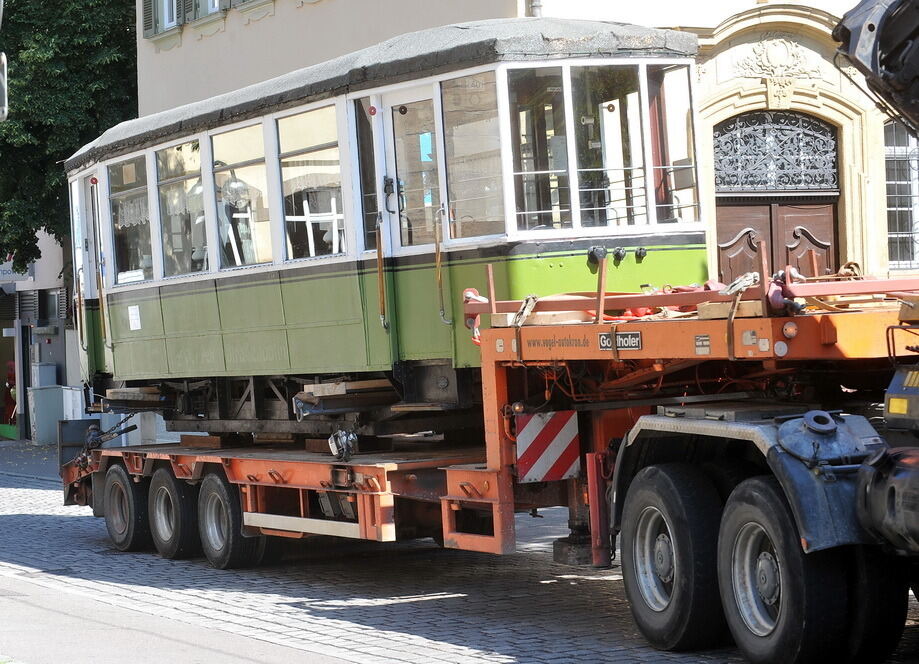 Straßenbahn wird Straßencafe