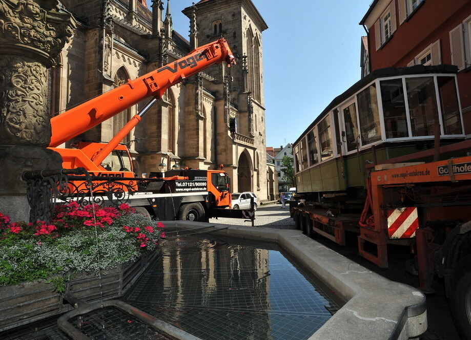 Straßenbahn wird Straßencafe