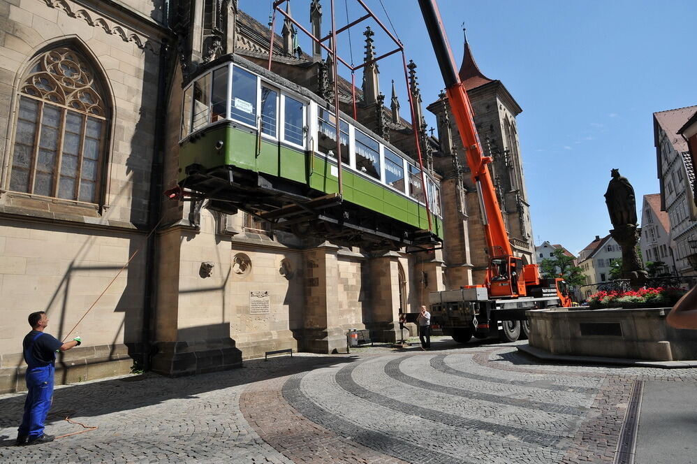 Straßenbahn wird Straßencafe