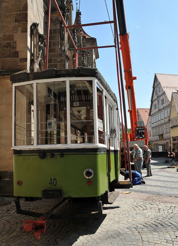 Straßenbahn wird Straßencafe