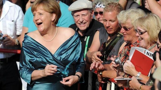 Angela Merkel in Bayreuth. Foto: Tobias Hase
