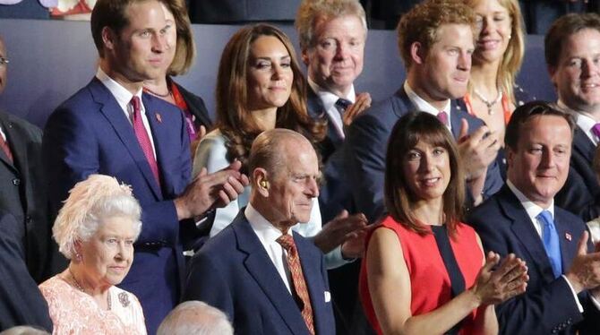 Der »Kern« der britische Königsfamilie bei der Eröffnungsfeier. Foto: Michael Kappeler