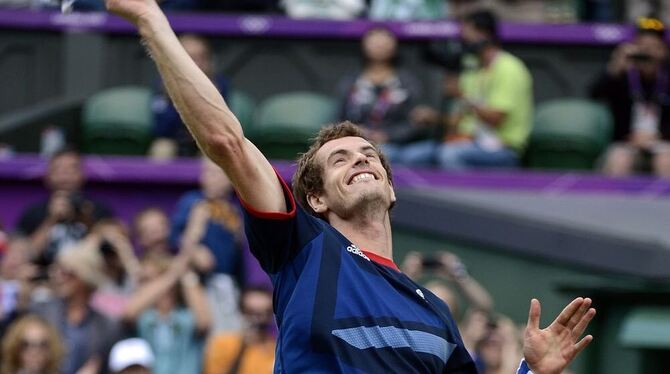 Andy Murray nach seinem Sieg gegen Roger Federer. FOTO:DPA