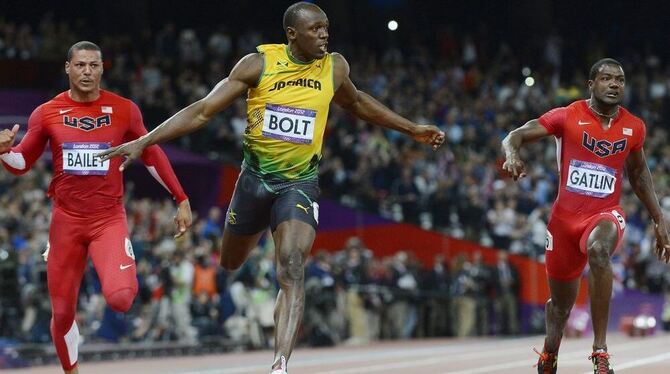 Hammerzeit: Usain Bolt läuft die 100 Meter in 9,63 Sekunden. Foto: DPA