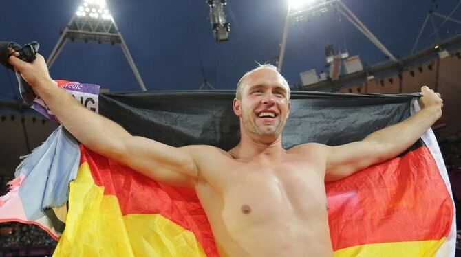 Robert Harting hat sich auch im wichtigsten Wettkampf behauptet. Foto: Michael Kappeler