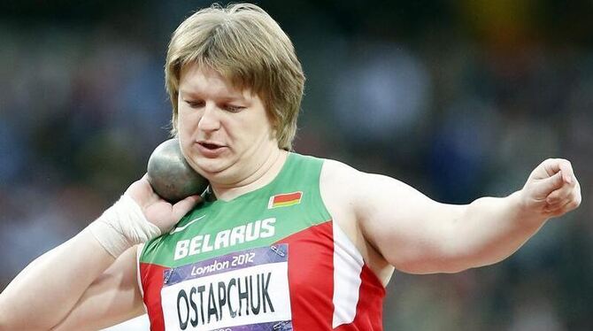 Kugelstoß-Olympiasiegerin Nadeschda Ostaptschuk aus Weißrussland ist nach IOC-Angaben gedopt. Foto: Diego Azubel