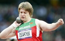 Kugelstoß-Olympiasiegerin Nadeschda Ostaptschuk aus Weißrussland ist nach IOC-Angaben gedopt. Foto: Diego Azubel