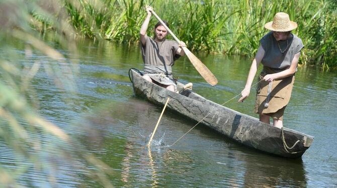 So könnte der Fischfang in der Bronzezeit ausgesehen haben.