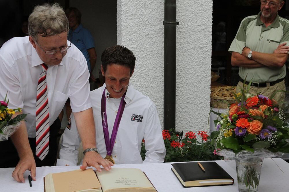Empfang Olympiasieger Dirk Schrade in Gomadingen 2012
