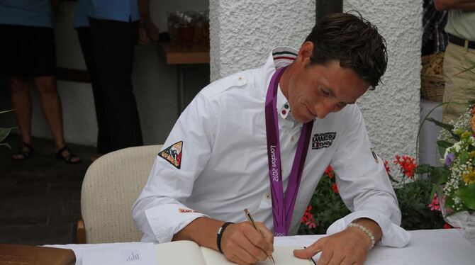 Empfang Olympiasieger Dirk Schrade in Gomadingen 2012