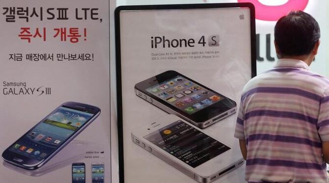 Samsung und Apple kämpfen um die Vorherrschaft im Smartphone-Markt. Foto: Str