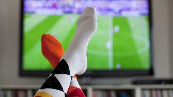 Im Fernsehen läuft das EM-Spiel Deutschland - Niederlande. Foto: Rolf Vennenbernd