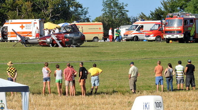 Hubschrauberunglück Fliegerfest Roßfeld 2012